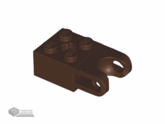 92013 – Technic, Steen aangepast 2 x 2 met Ball Socket en Technic as gat – Straight Forks met ronde uiteindes en Open zijkanten