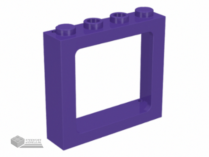6556 - raam 1 x 4 x 3 Trein - 2 holle noppen en 2 dichte noppen