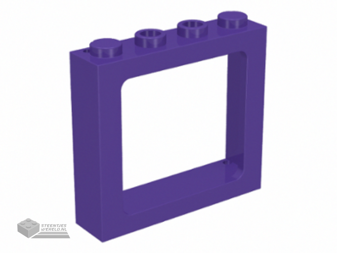 6556 – raam 1 x 4 x 3 Trein – 2 holle noppen en 2 dichte noppen