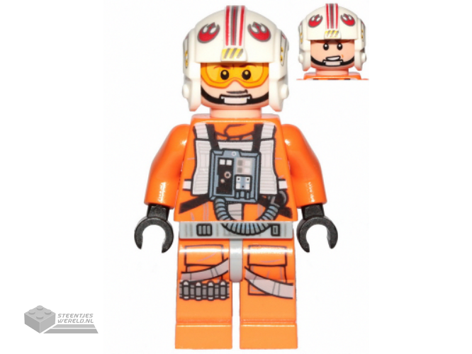 sw1139 - Luke Skywalker (Pilot, Printed Legs, Visor Up / Down, Askew Front Panel)