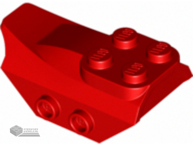 79897 – dakpan, gebogen 4 x 2 met 4 noppen op Top, 2 noppen op beide zijdes, Wing uiteinde