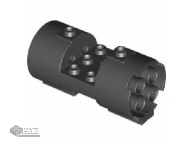 30360 - Cylinder 3 x 6 x 2 2/3 Horizontal - Round Connections Between Interior noppen