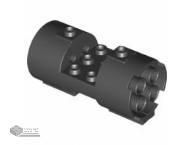 30360 – Cylinder 3 x 6 x 2 2/3 Horizontal – Round Connections Between Interior noppen