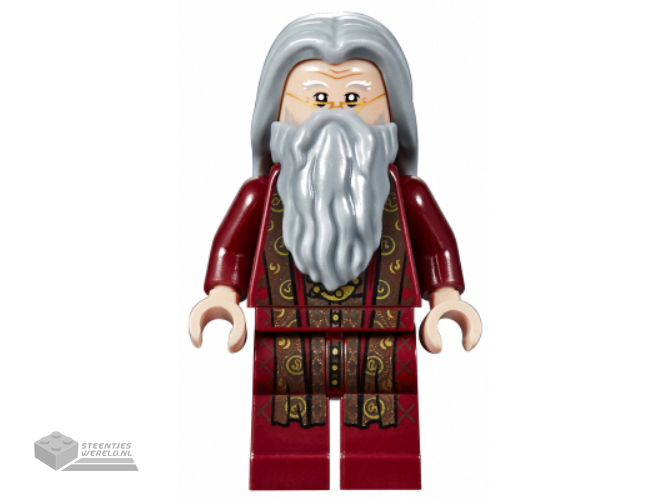 hp147 - Albus Dumbledore, Dark Red Robe, Light Bluish Gray Hair