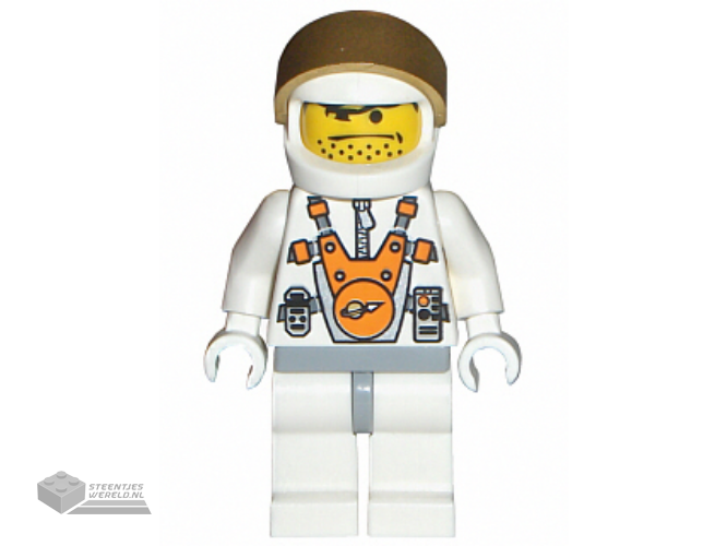 mm007 - Mars Mission Astronaut with Helmet and Orange Sunglasses on Forehead, Stubble