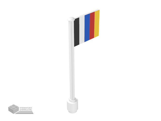 3596p01 - Flag on Flagpole, Straight met Stripes Pattern