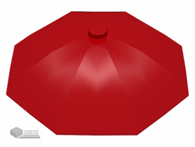 4094 – Minifigure, Utensil Umbrella bovenkant zonder onderkant Flaps, 6 x 6 met bovenkant nopje
