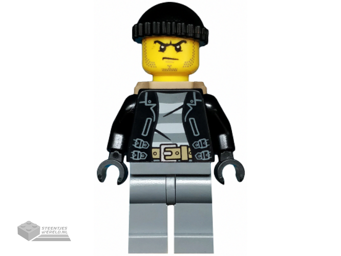 cty0452 - Police - City Bandit Male met Black Stubble en Backpack