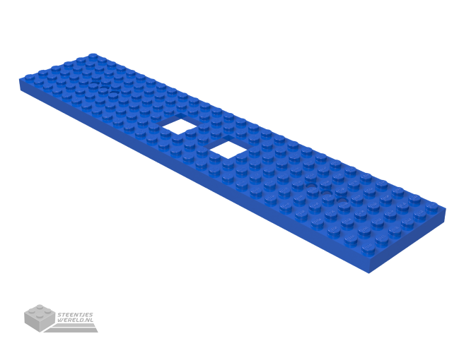 92339 – Train Base 6 x 28 met 2 Square Cutouts en 3 Round gaten op elk uiteinde