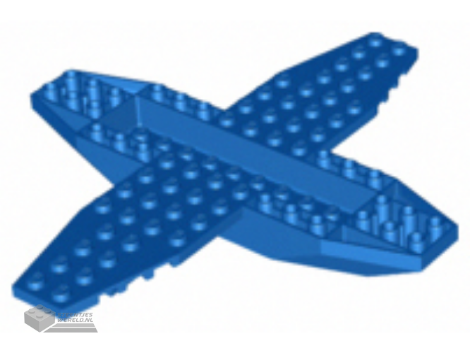 35106 – Aircraft Fuselage 4 x 16 x 1 met 2 x 10 Recessed Center en 8 x 4 Wings met Cutaways, 9 Holes