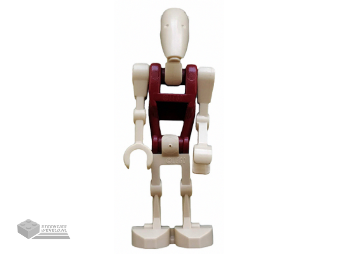 sw0096 - Battle Droid Security with Straight Arm and Dark Red Torso