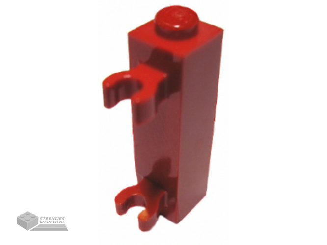 60583a – Brick, Modified 1 x 1 x 3 met 2 Clips (Vertical Grip) – Solid Stud