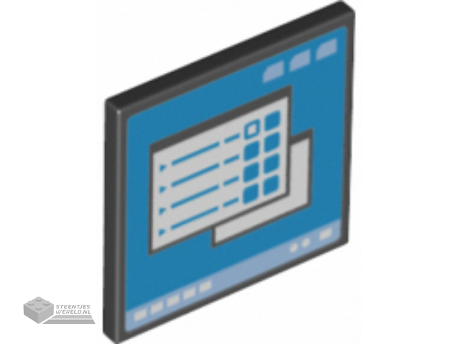 15210pb085 – Road Sign 2 x 2 Square met Open O Clip met 2 Open Windows on Computer Screen Pattern