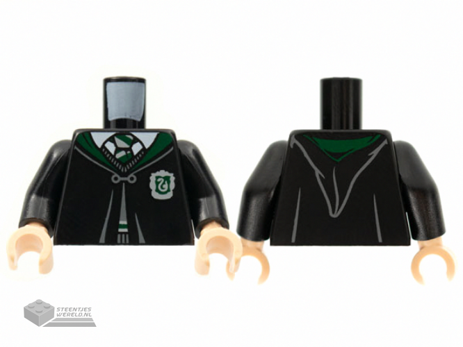 973pb4031c01 - Torso Hogwarts Robe Clasped met Slytherin Crest Pattern / Black Arms / Light Nougat Hands