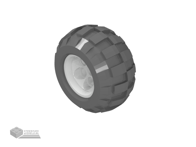 22253c01 – Wheel 36.8mm D. x 26mm VR met Axle Hole (x Shape) met Black Tire 49.6 x 28 VR (22253 / 6594)