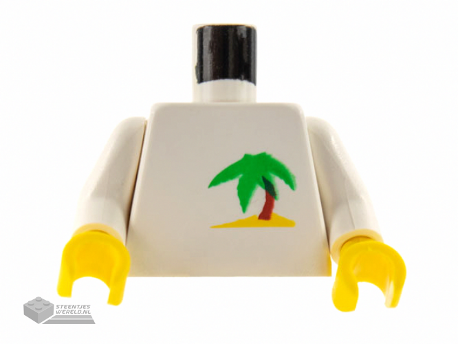 973pb0017c01 - Torso Paradisa Palm Tree Pattern / White Arms / Yellow Hands