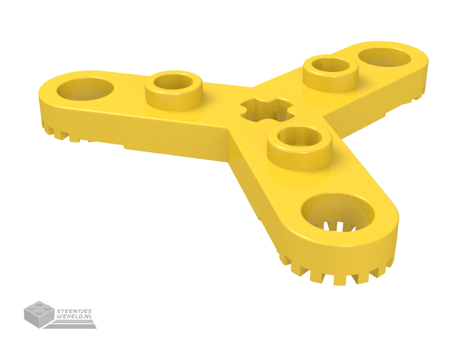 2712 - Technic, Plate Rotor 3 Blade met Toothed Ends en 3 Studs (Propeller)