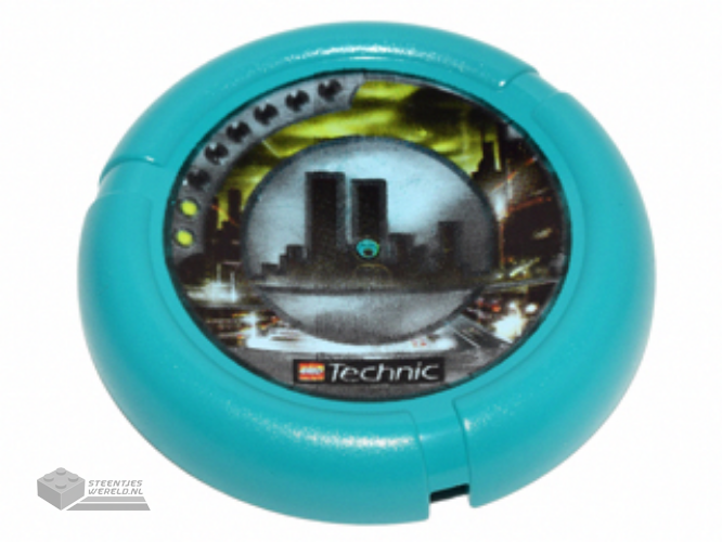 32171pb019 – Throwbot / Slizer Disk, Turbo / City with 2 Pips, Technic Logo, and City Skyline Logo Pattern