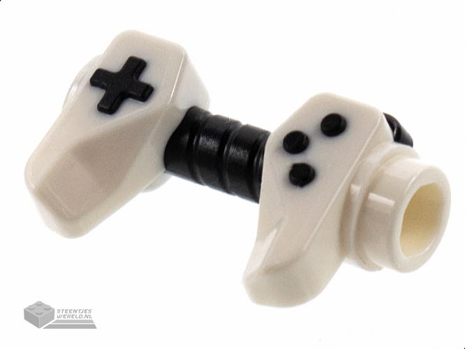 65080pb02 – Minifigure, Utensil Game Controller, Holes on Sides for Bar with Black Buttons and Center Handle Pattern