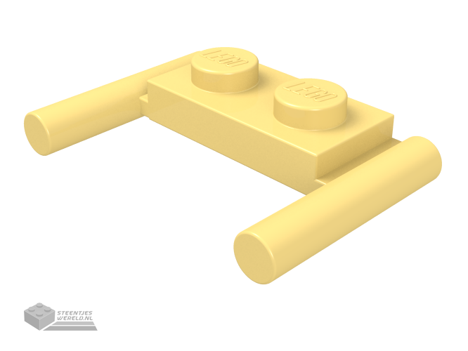 3839b – Plaat, aangepast 1 x 2 met staaf Hendels – plat eindes, Low Attachment