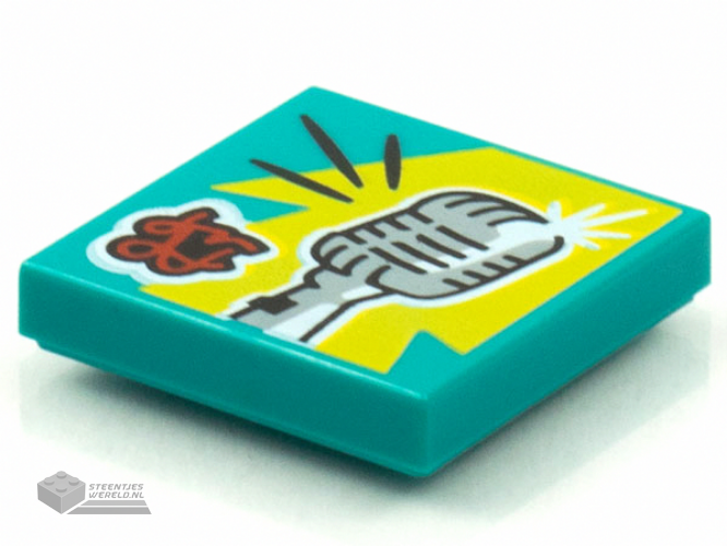 3068bpb1562 - Tile 2 x 2 with Groove with BeatBit Album Cover - Vintage Microphone Pattern