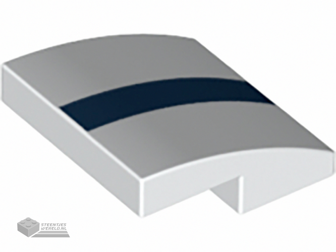 15068pb164 – Slope, Curved 2 x 2 x 2/3 with Dark Blue Stripe Pattern