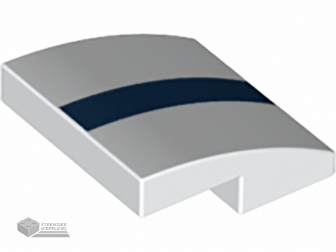 15068pb164 - Slope, Curved 2 x 2 x 2/3 with Dark Blue Stripe Pattern