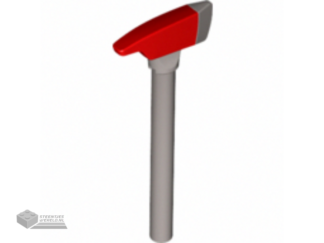 39802pb01 – Minifigure, Utensil Axe, Pick End with Red Head and Silver Blade Pattern