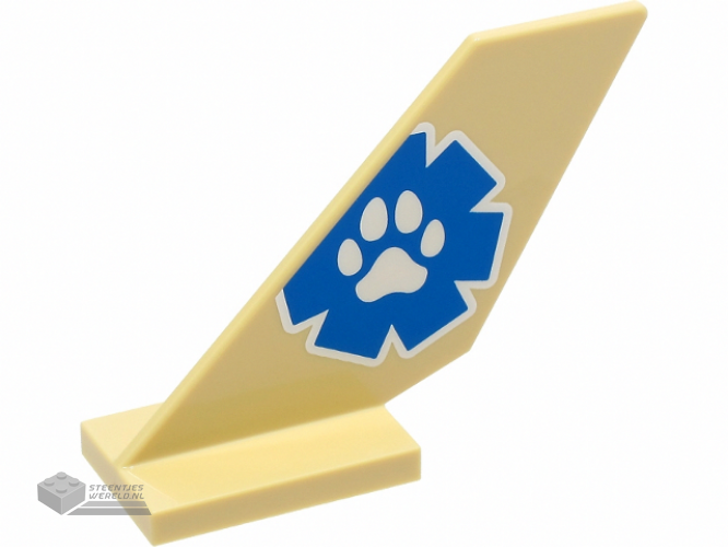 6239pb104 – Tail Shuttle with Blue and White Wildlife Rescue Logo with Paw Print Pattern on Both Sides