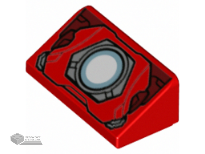 85984pb238 – Slope 30 1 x 2 x 2/3 with Arc Reactor Pattern