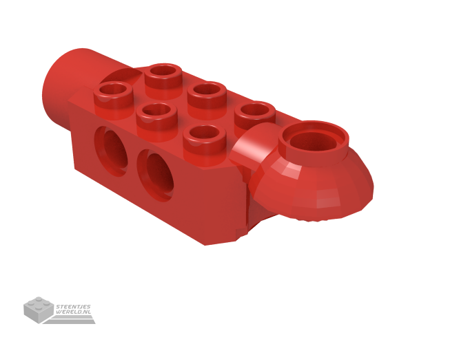 47454 – Technic, Brick Modified 2 x 3 met Pin Holes, Rotation Joint Ball Half (Horizontal Top), Rotation Joint Socket