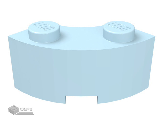 85080 – Steen, ronde hoek 2 x 2 Macaroni met nop inkeping en verstevigde onderkant