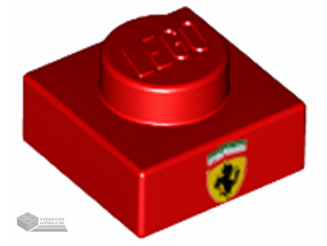 3024pb013 – Plate 1 x 1 with Ferrari Emblem Pattern