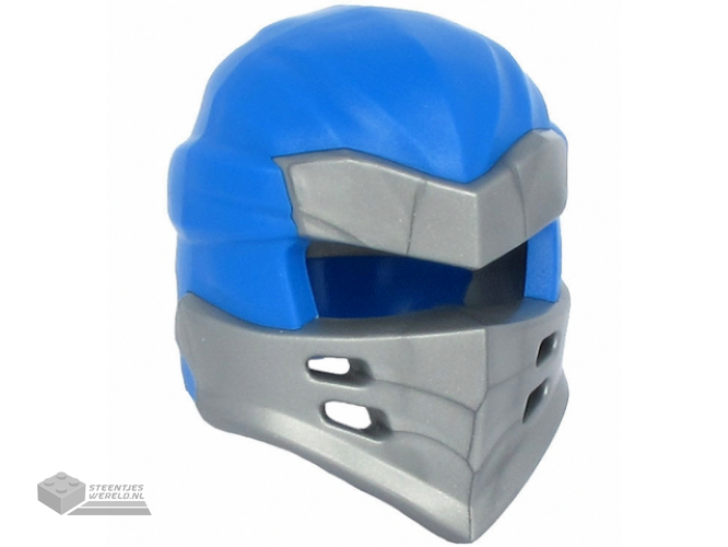 66953pb01 – Minifigure, Headgear Ninjago Wrap Type 7 with 4 Slits on Front and Blue Fabric Pattern