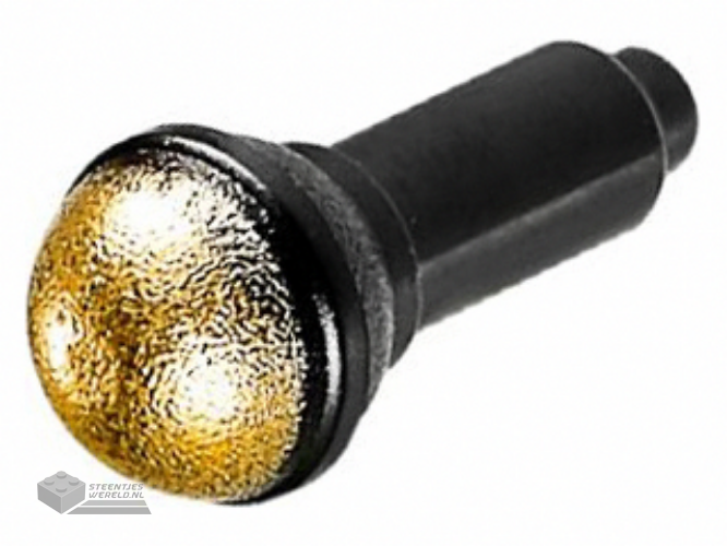 90370pb03 – Minifigure, Utensil Microphone with Metallic Gold Top Half Screen Pattern