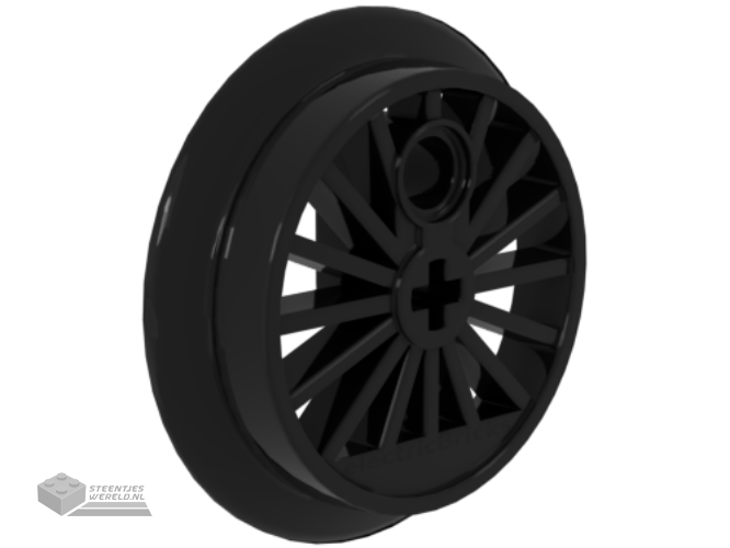 85489b - Trein Wheel RC, Spoked met Technic Technic as gat en Counterweight, 37 mm D. (Flanged Driver)