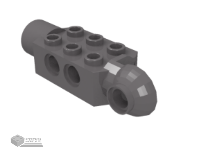 47432 - Technic, Brick Modified 2 x 3 with Pin Holes, Rotation Joint Ball Half (Vertical Side), Rotation Joint Socket
