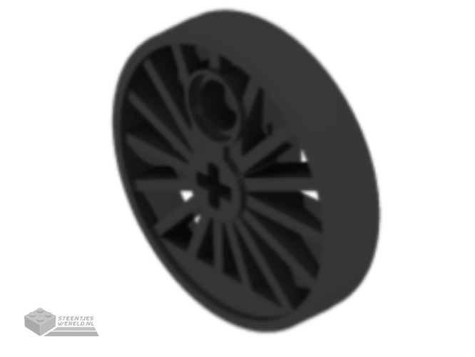 85489a - Train Wheel RC, Spoked met Technic Axle Hole en Counterweight, 30 mm D. (Blind Driver)