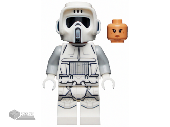 sw1182 – Imperial Scout Trooper, Hoth (Dual Molded Helmet) – Female, Nougat Head, Smirk