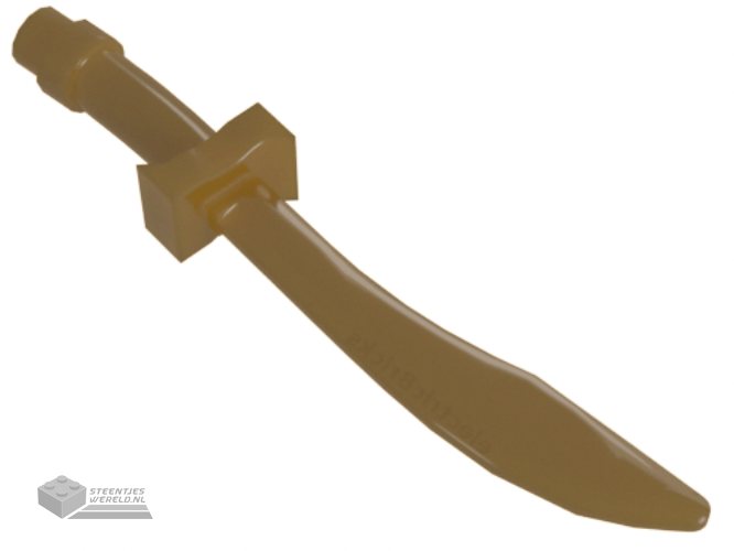 25111 – Minifigure, wapen Sword, Saber/Dao gebogen Blade en Hilt met staaf uiteindes