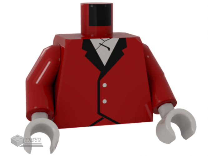 973p12c01 - Torso Riding Jacket Pattern / Red Arms / White Hands