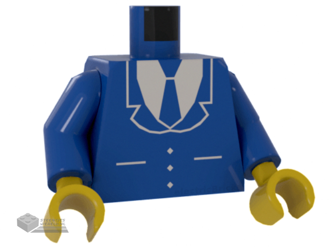 973p18c01 - Torso Suit and Tie Pattern / Blue Arms / Yellow Hands