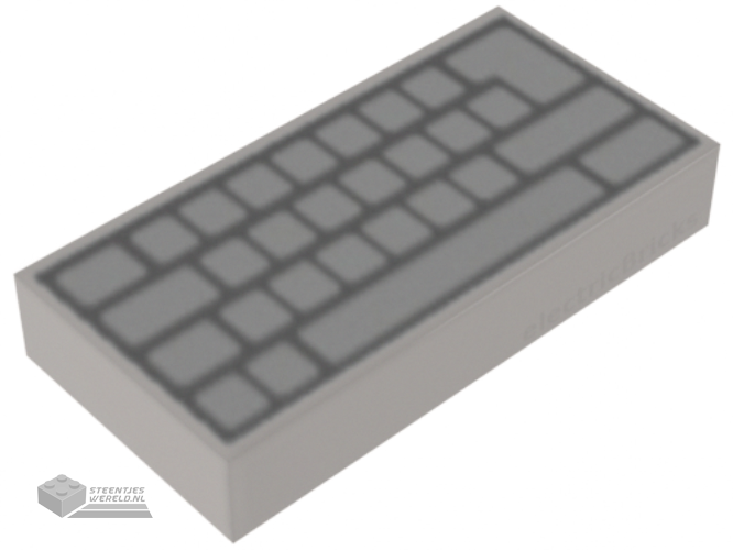 3069bpb0856 – Tile 1 x 2 with Groove with Computer Keyboard Blank Keys Pattern