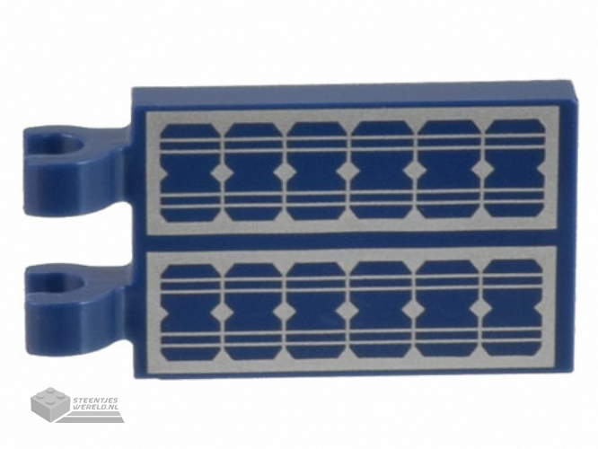 30350bpb105 – Tile, Modified 2 x 3 with 2 Clips with Solar Panels Pattern