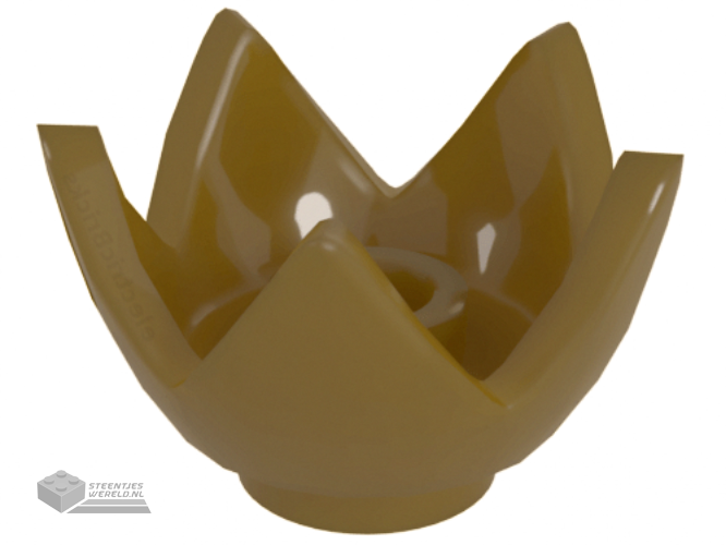 39262 – Minifigure, hoofddeksel Crown Eggshell met 5 Points en middenstuk nopje