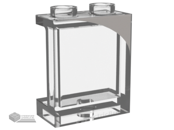 87552pb070L – Panel 1 x 2 x 2 with Side Supports – Hollow Studs with White Curved Corner Pattern Model Left Side