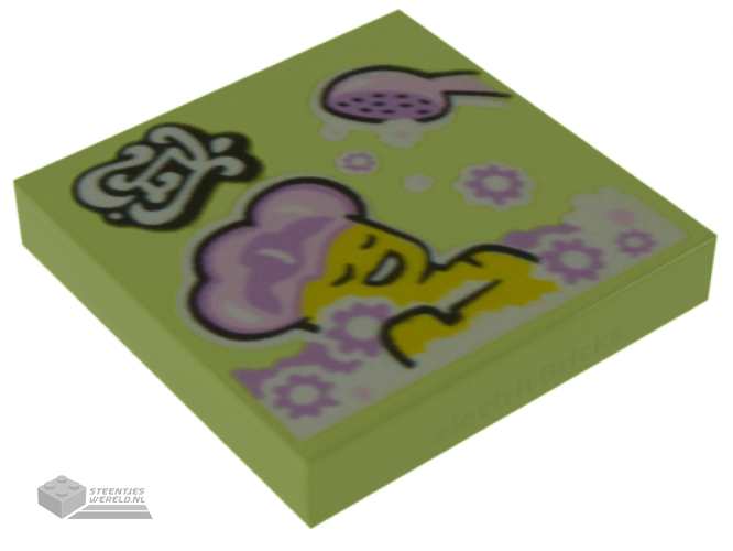 3068bpb1585 - Tile 2 x 2 with Groove with BeatBit Album Cover - Woman in Bubble Bath with Shower Head Pattern