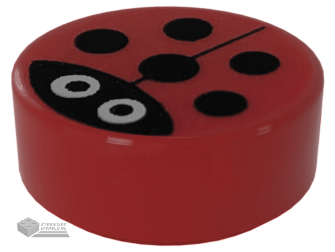 98138pb177 – Tile, Round 1 x 1 with Ladybug Pattern