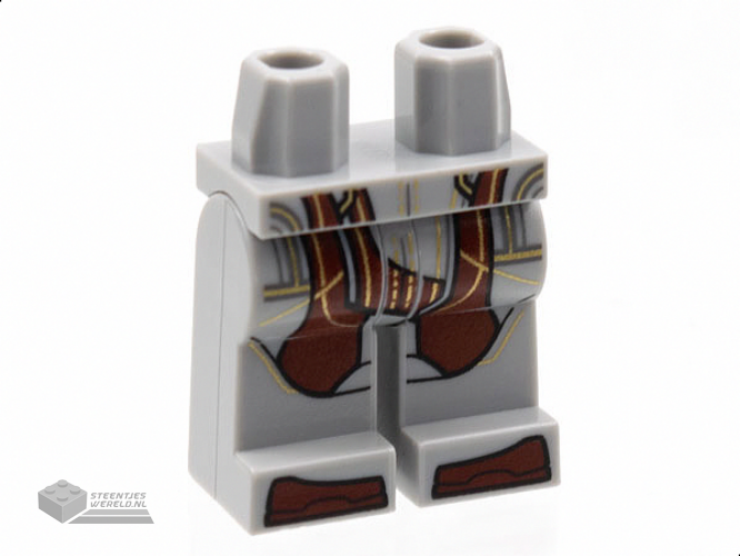 970c00pb1296 - Hips and Legs with Dark Red Robe End and Toes, Gold Trim Pattern