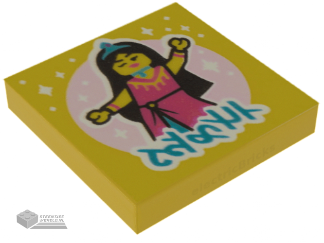 3068bpb1626 - Tile 2 x 2 with Groove with BeatBit Album Cover - Minifigure in Dress and Spotlight Pattern